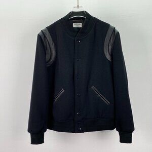 Saint Laurent Teddy Jacket in Wool Leather